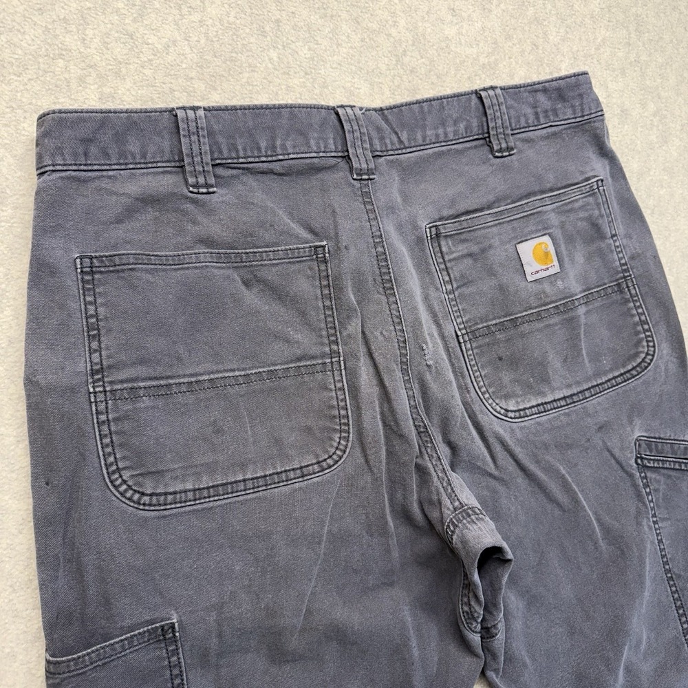 Carhartt Rugged Flex Double Front Work Pants Distressed Gray 36x34 - Picture 8 of 10